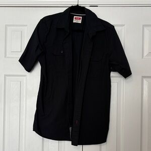 Wrangler Men's Black Short Sleeve Utility Shirt